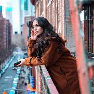 Long teddy bear coat